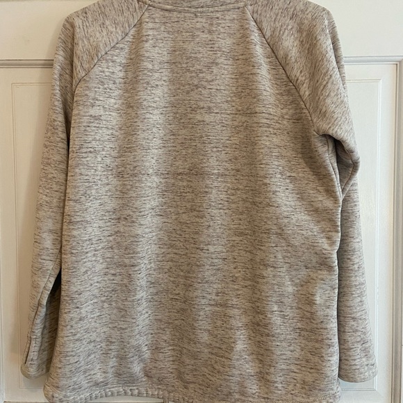 Athleta Cozy Karma Asymmetrical Pullover Sweatshirt Oatmeal M - Picture 3 of 4